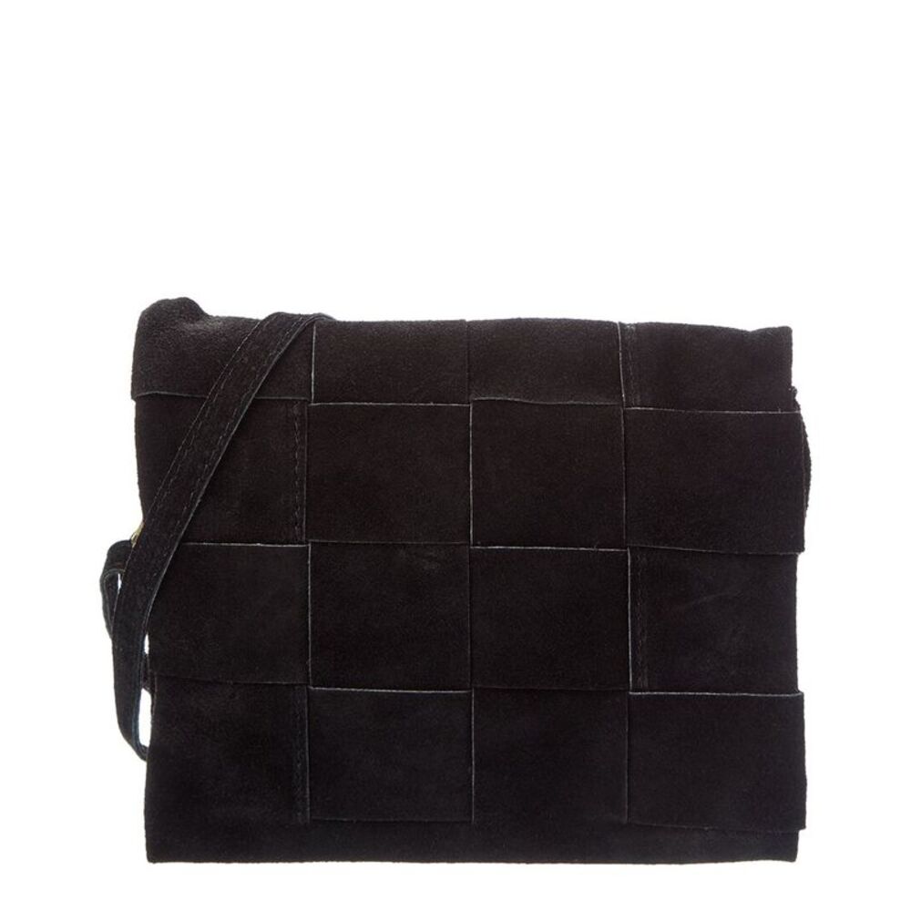 Italian Leather Crossbody, Black